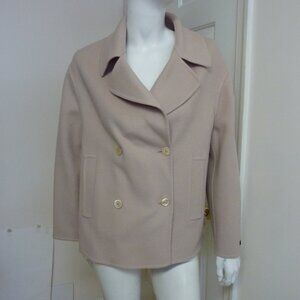 Peserico Double Breasted Wool Blend Jacket Coat